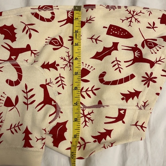 NWOT Hanna Anderson Dog Pajama Shirt Medium Cream Red Christmas Organic Cotton - Picture 7 of 10